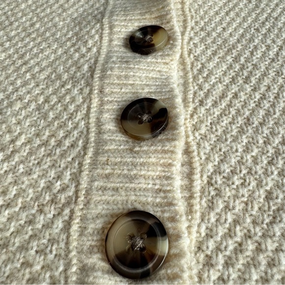 STARS ABOVE Crewneck Henley‎ Sweater XS Oatmeal Beige Waffle Knit Cotton Blend - Picture 7 of 13